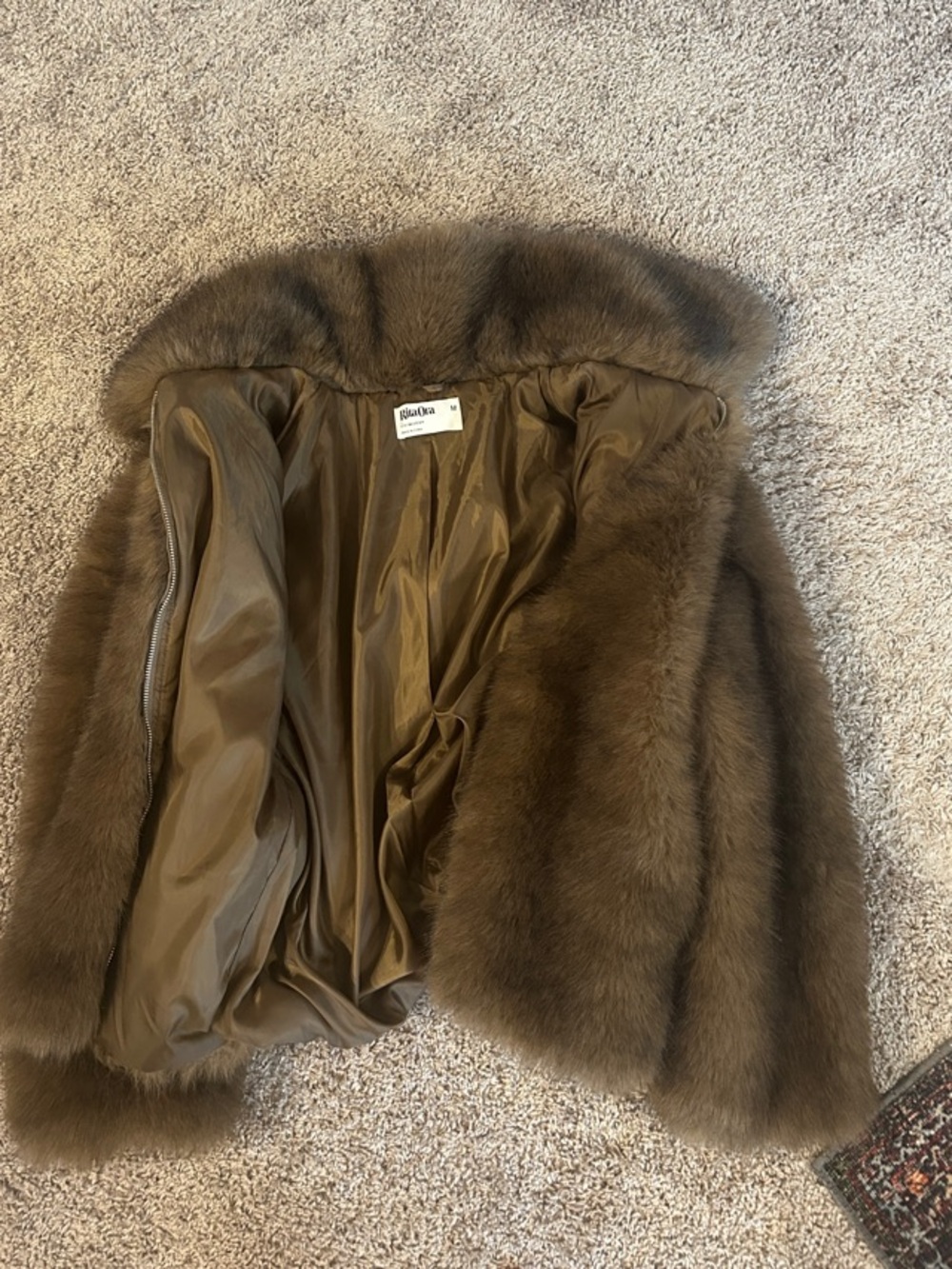 Primark Rita Ora Brown Teddy Fur Jacket